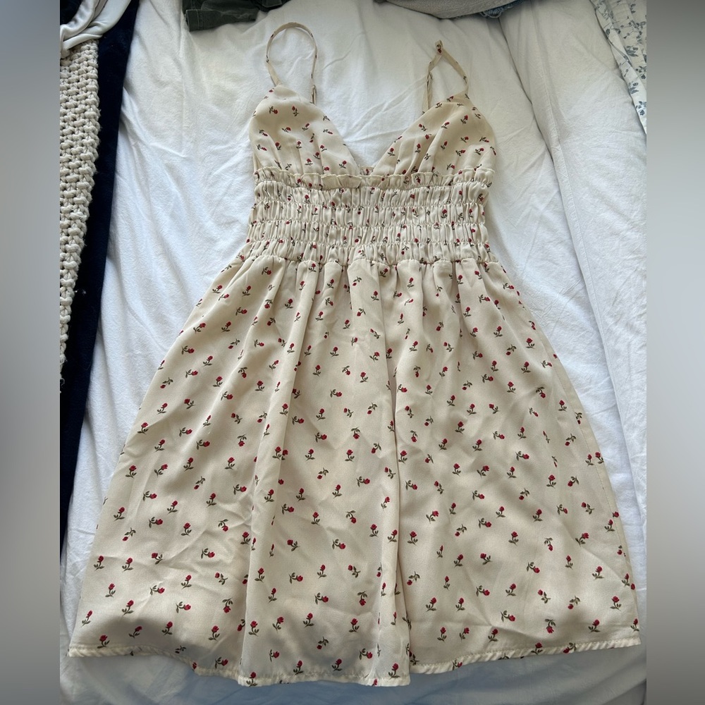 NWOT princess Polly roza mini dress beige